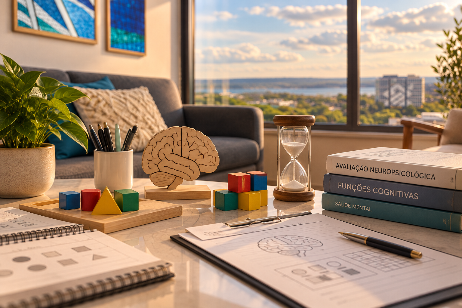 Ambiente de atendimento para avaliação neuropsicológica